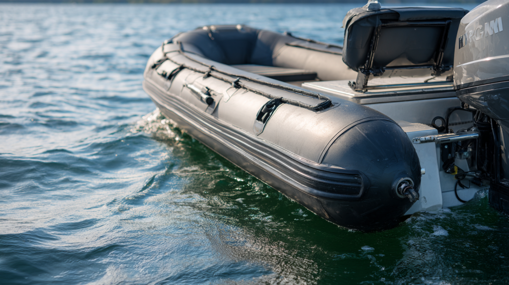 Выносной транец на моторной лодке: общий вид