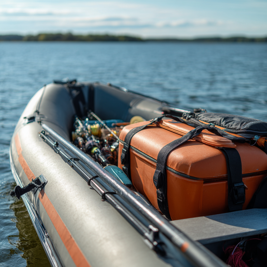 Лодка ПВХ на глиссировании: корпус выровнен, минимальный контакт с водой