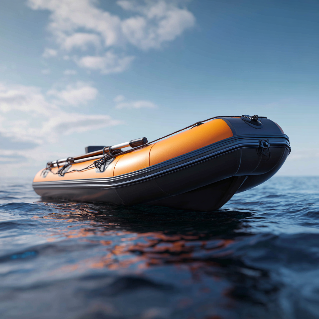 Лодка ПВХ на глиссировании: корпус выровнен, минимальный контакт с водой