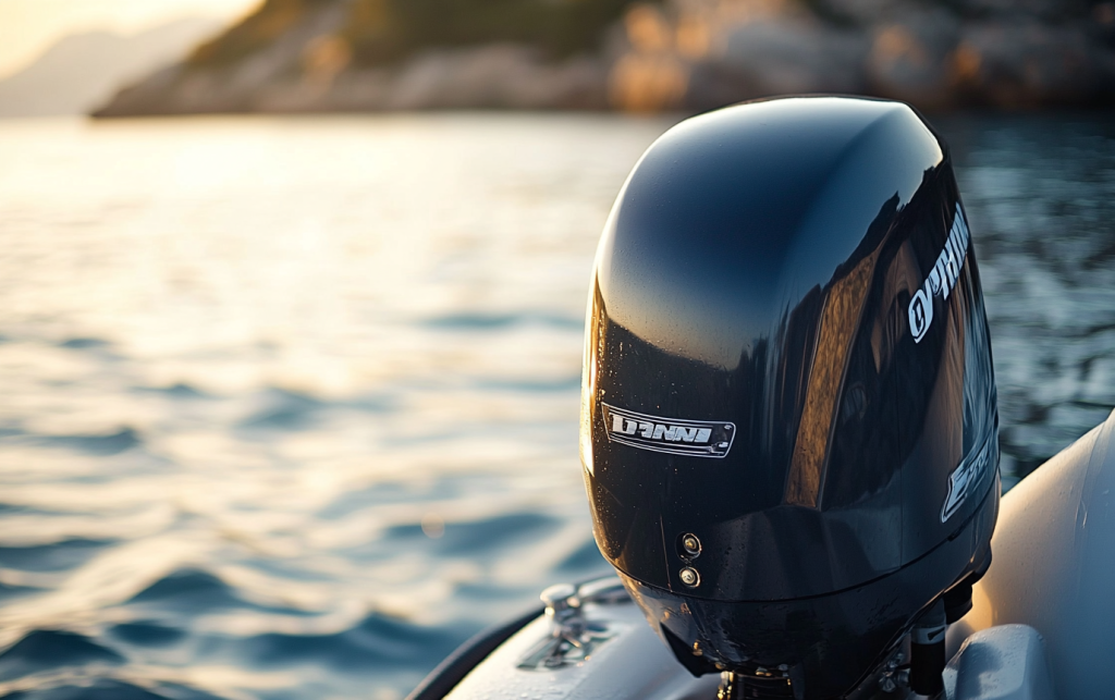 Лодочный мотор Suzuki в работе на воде