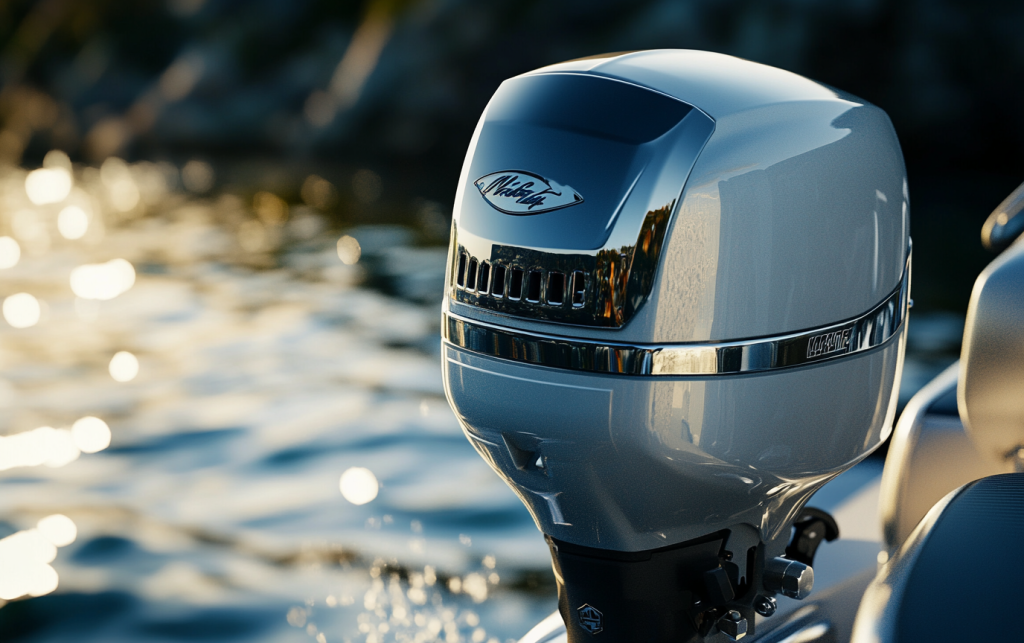 Подвесной лодочный мотор Mercury на транце лодки