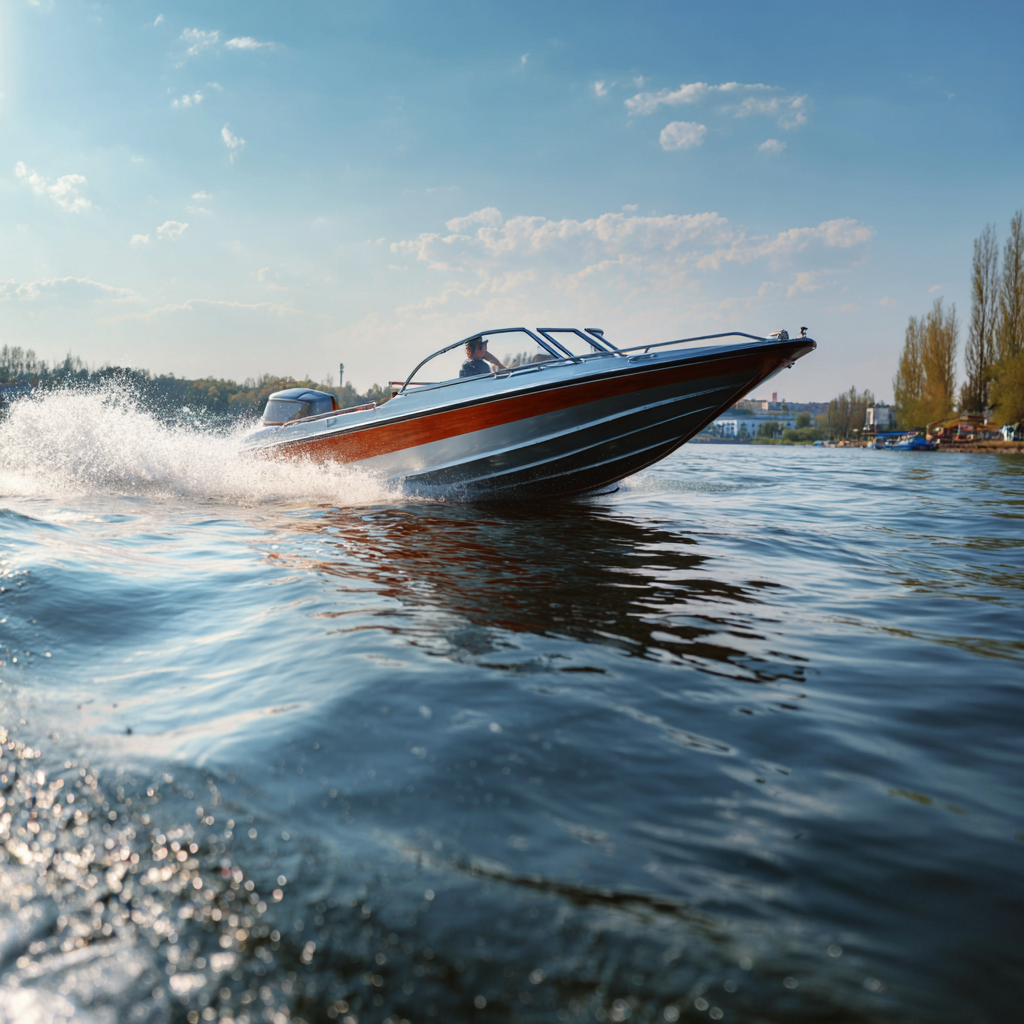 Лодка с подвесным мотором: разгон и выход на глиссирование